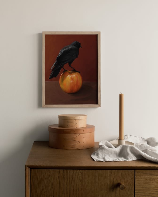 Crownelius framed on a wall