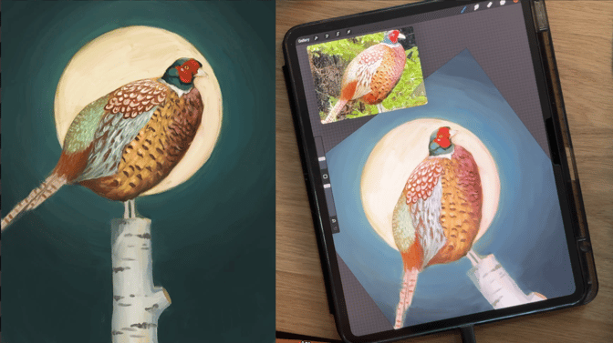Testing colours while painting!