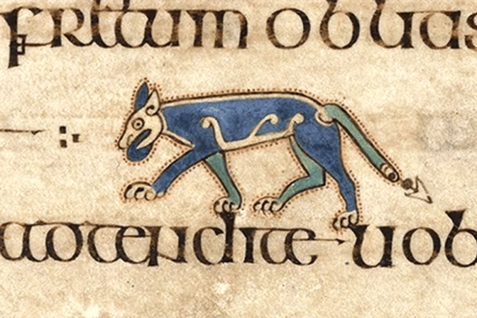 Cat from the Book of Kells © The Board of Trinity College, University of Dublin.